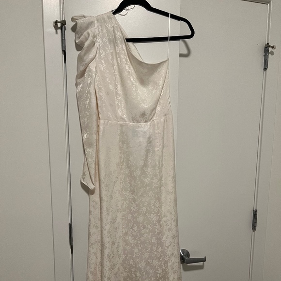 Les Rêveries white silk jacquard dress - Picture 5 of 6